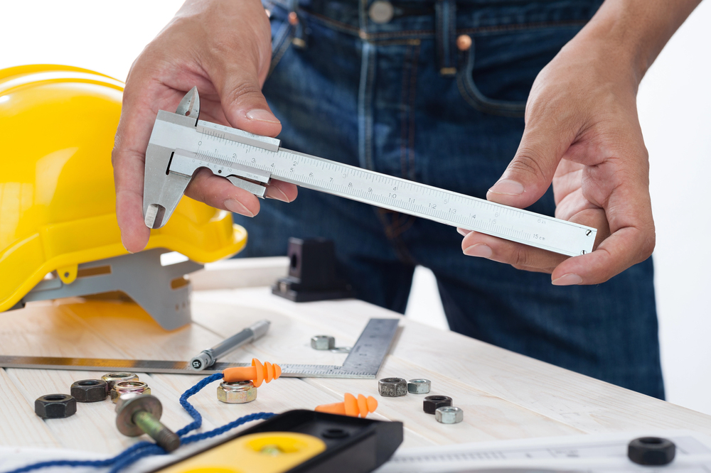 Messschieber misst 3D-Druckteil